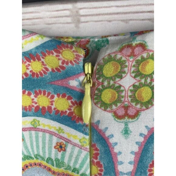 Karli Smith Designs Skirt Womens size 4 Preppy‎ Mini Green Blue Pink Floral - Picture 3 of 5